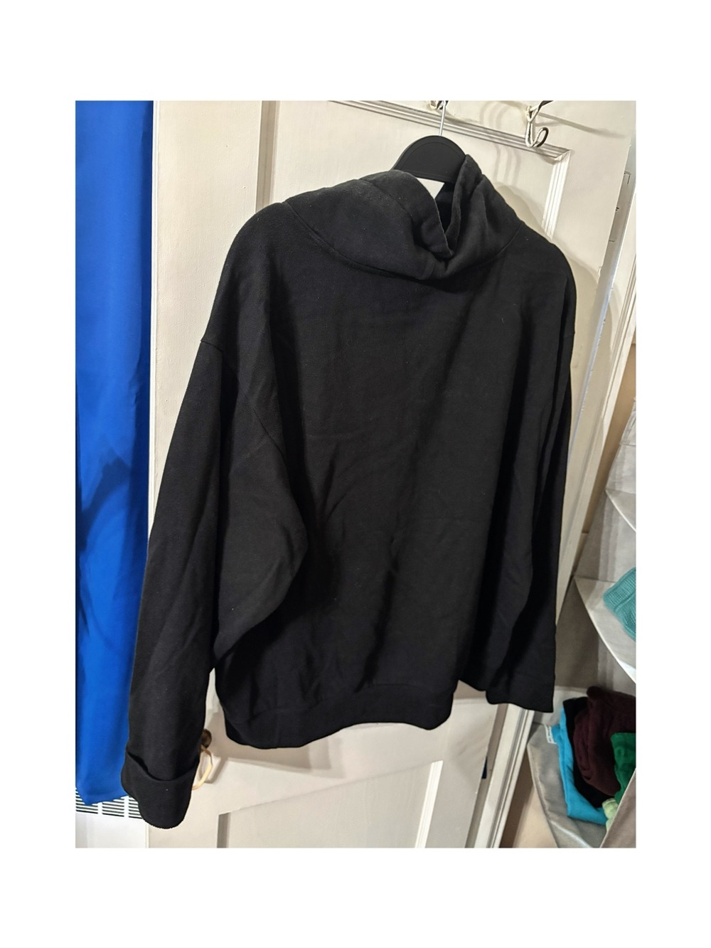 Gently Used- Victoria Secret Pink Black High Neck Sweatshirt- Women’s XL - Picture 4 of 4
